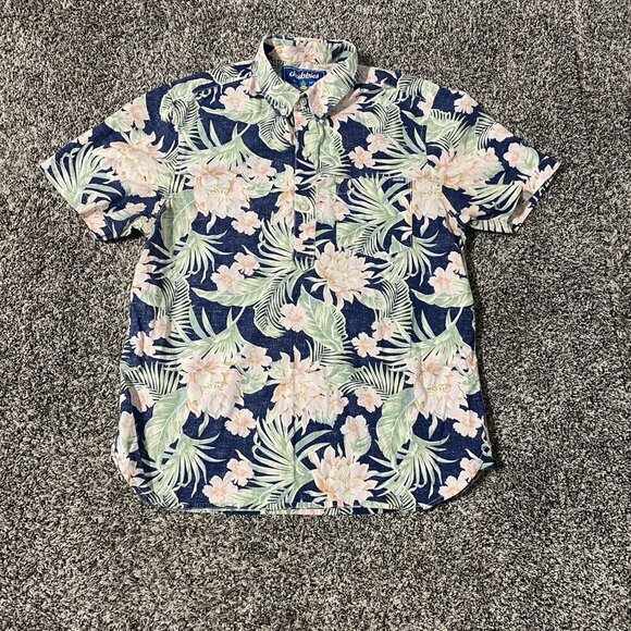 Chubbies Floral Hawaiian Shirt Tropical Palm Tree Print Button Up Small - Picture 1 of 3